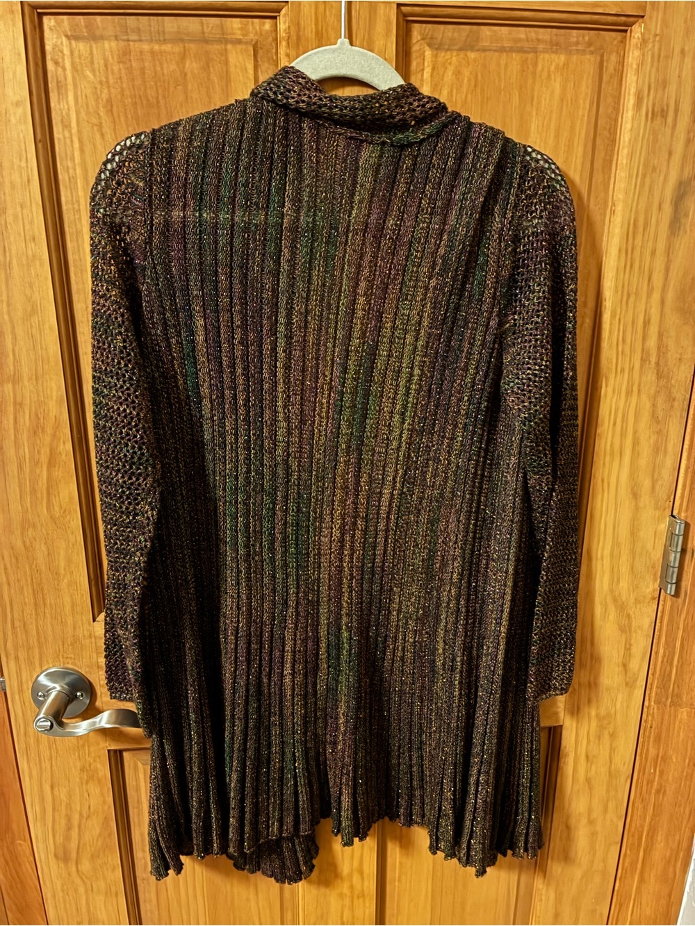 Multicolor Ribbed Open-Front Cardigan - Picture 3 of 3